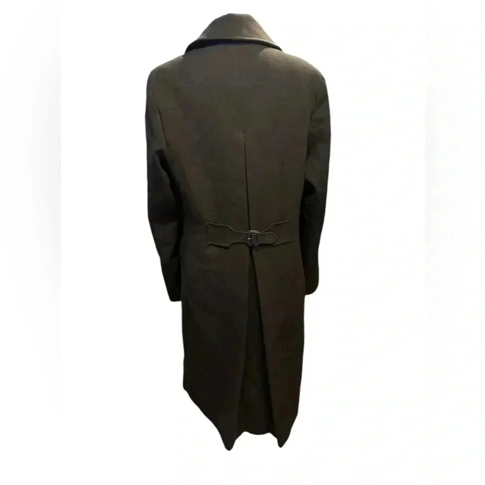 Burberry brown long overcoat jacket Womens size US 6 - Picture 4 of 16
